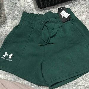 Womens high rise under armour fleece shorts